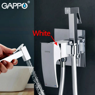 Смеситель для биде Gappo G7207-8 Хром/белый - фото 1 - id-p146714699