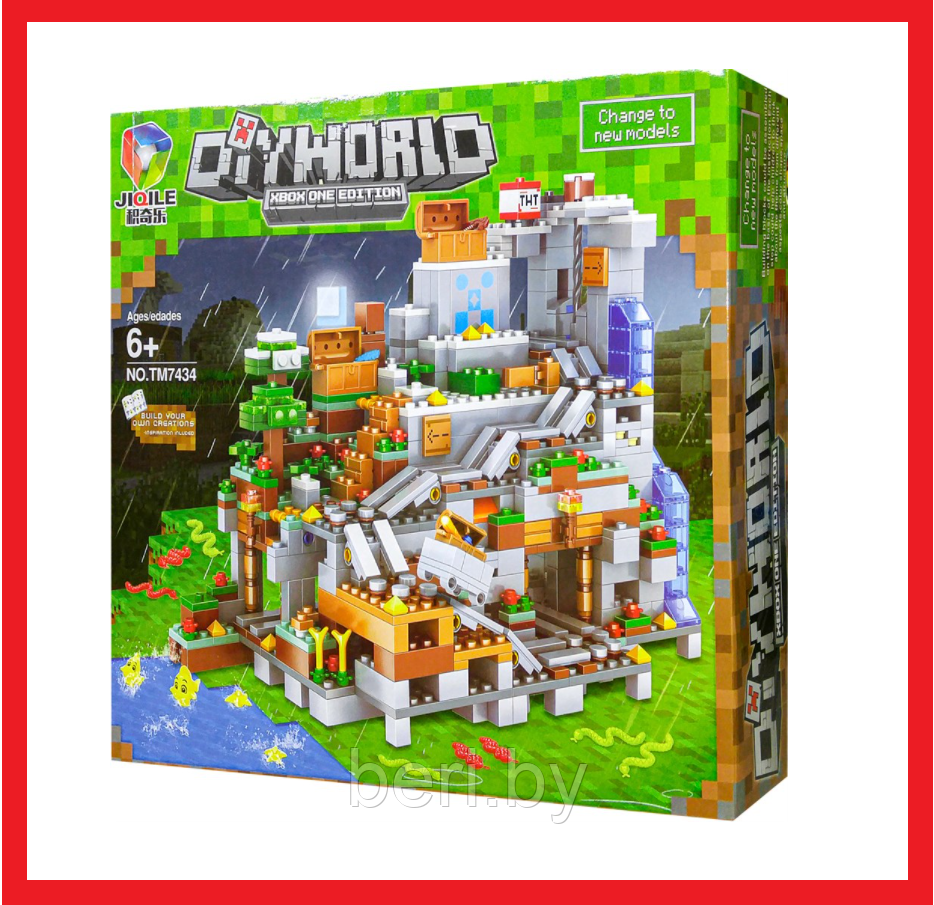 TM7434 Конструктор Майнкрафт "Горная пещера", 937 деталей, MY WORLD, аналог Lego Minecraft - фото 1 - id-p146718274