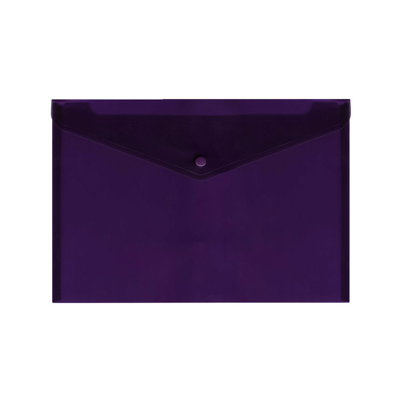 Папка-конверт с кнопкой, A4, 180мкм, Index, цвет фиолетовый(работаем с юр лицами и ИП) - фото 1 - id-p146719819