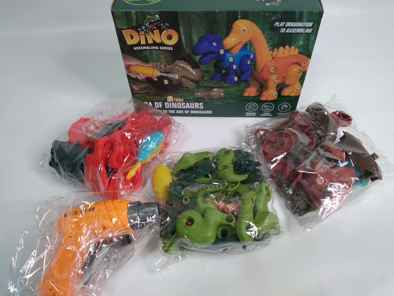 Конструктор Эра Динозавров с отвертками и шуруповертом Dino Assembling Series Era of dinosaurus - фото 6 - id-p146741353