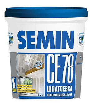 Шпатлевка финишная универсальная Semin СЕ-78 (синяя крышка), 20 кг, фото 2