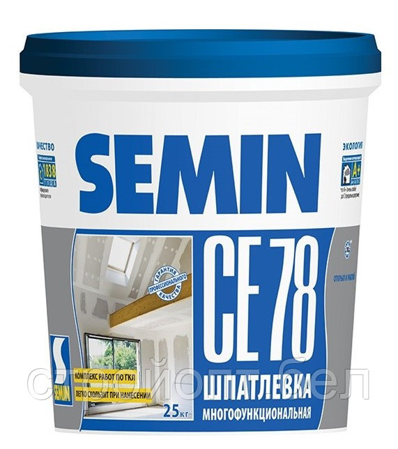 Шпатлевка финишная универсальная Semin СЕ-78 (blue cover), 25 кг - фото 1 - id-p100457231