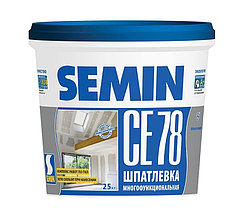 Шпатлевка финишная универсальная Semin СЕ-78 (синяя крышка), 7 кг