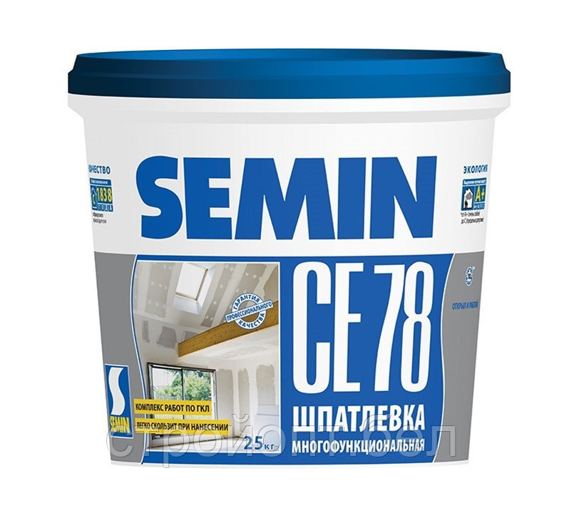 Шпатлевка финишная универсальная Semin СЕ-78 (blue cover), 7 кг - фото 1 - id-p101298012