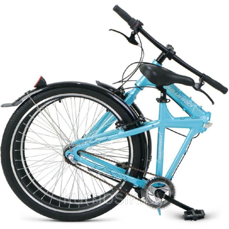 Велосипед складной FORWARD TRACER 3.0 26 ' (19") бирюзово-белый - фото 3 - id-p146765372