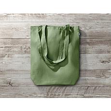 Эко-сумка NAIMA TOTE зеленая, 100% конопляная ткань, фото 2