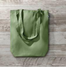 Эко-сумка NAIMA TOTE зеленая, 100% конопляная ткань, фото 2
