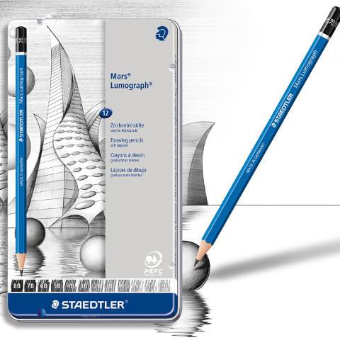 Карандаши графитные STAEDTLER Mars Lumograf 100-G12S