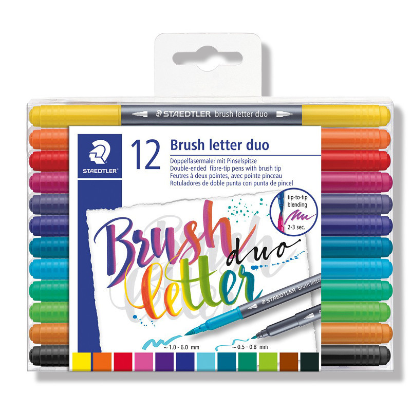 Фломастеры STAEDTLER Brush letter duo 3004TB-12