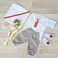 Комплект крестильный для мальчика в подарочной упаковке NK Baby (р.62,68,74,80-86) с крыжмой бежевый, фото 2