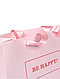 Belki /  Подарочный пакет из дизайнерской бумаги  «BE HAPPY!» розовый, фото 5
