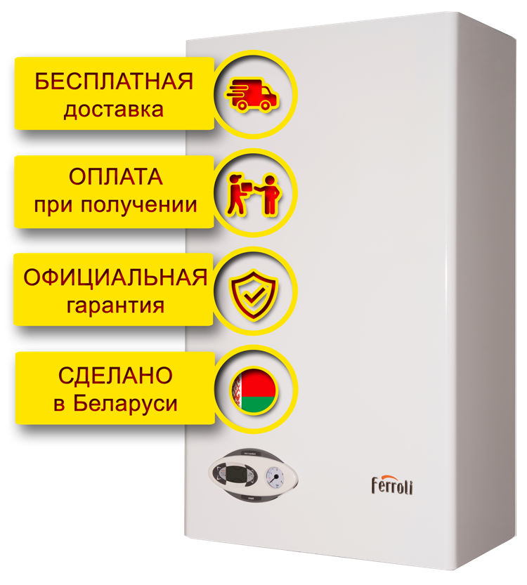 Газовый котёл Ferroli Divabel F24 двухконтурный, Беларусь