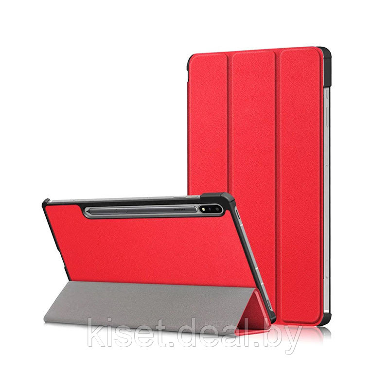 Чехол-книжка KST Smart Case для Samsung Galaxy Tab S7 11.0 (SM-T870/T875) / Tab S8 (SM-X700/X706) красный - фото 1 - id-p146813935