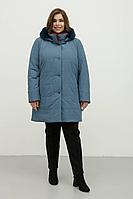 Женское зимнее голубое большого размера пальто Bugalux 471 164-ниагара 58р.