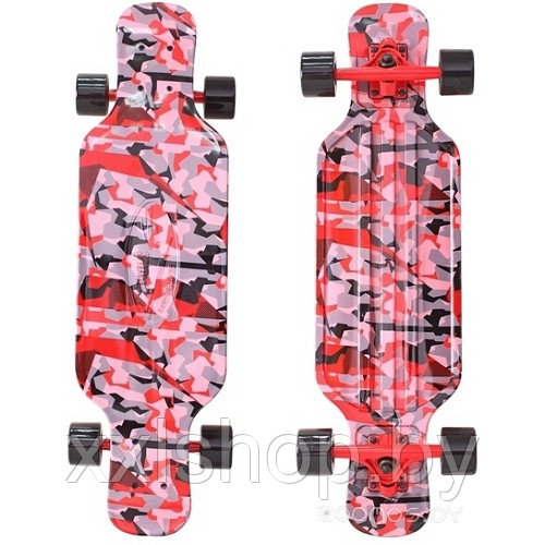 Лонгборд Y-Scoo Longboard Shark TIR 31 408-Ch Chaos (красный/черный)