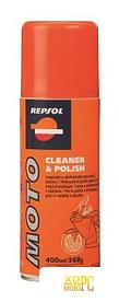 Полировочная жидкость ( спрей) Repsol MOTO CLEANER &POLISH, 400 ml баллон., Испания
