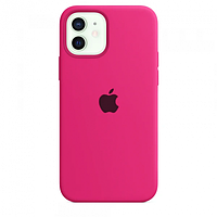 Чехол Silicone Case для Apple iPhone 12 Mini, #47 Barbie pink (Розовый неон)