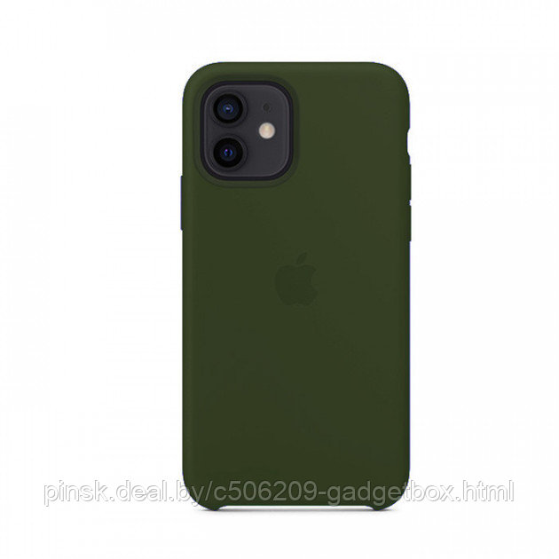 Чехол Silicone Case для Apple iPhone 12 Mini, #48 Dark Green (Темно-зеленый) - фото 1 - id-p130058513