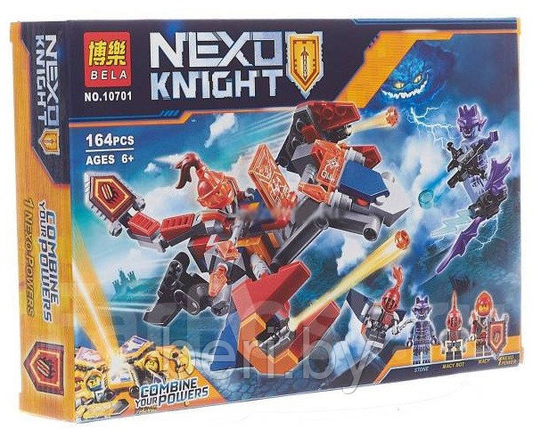 10701 Конструктор Bela Nexo Knight Дракон Мэйси, (Аналог Lego Nexo Knights 70361), 164 детали - фото 1 - id-p146817390