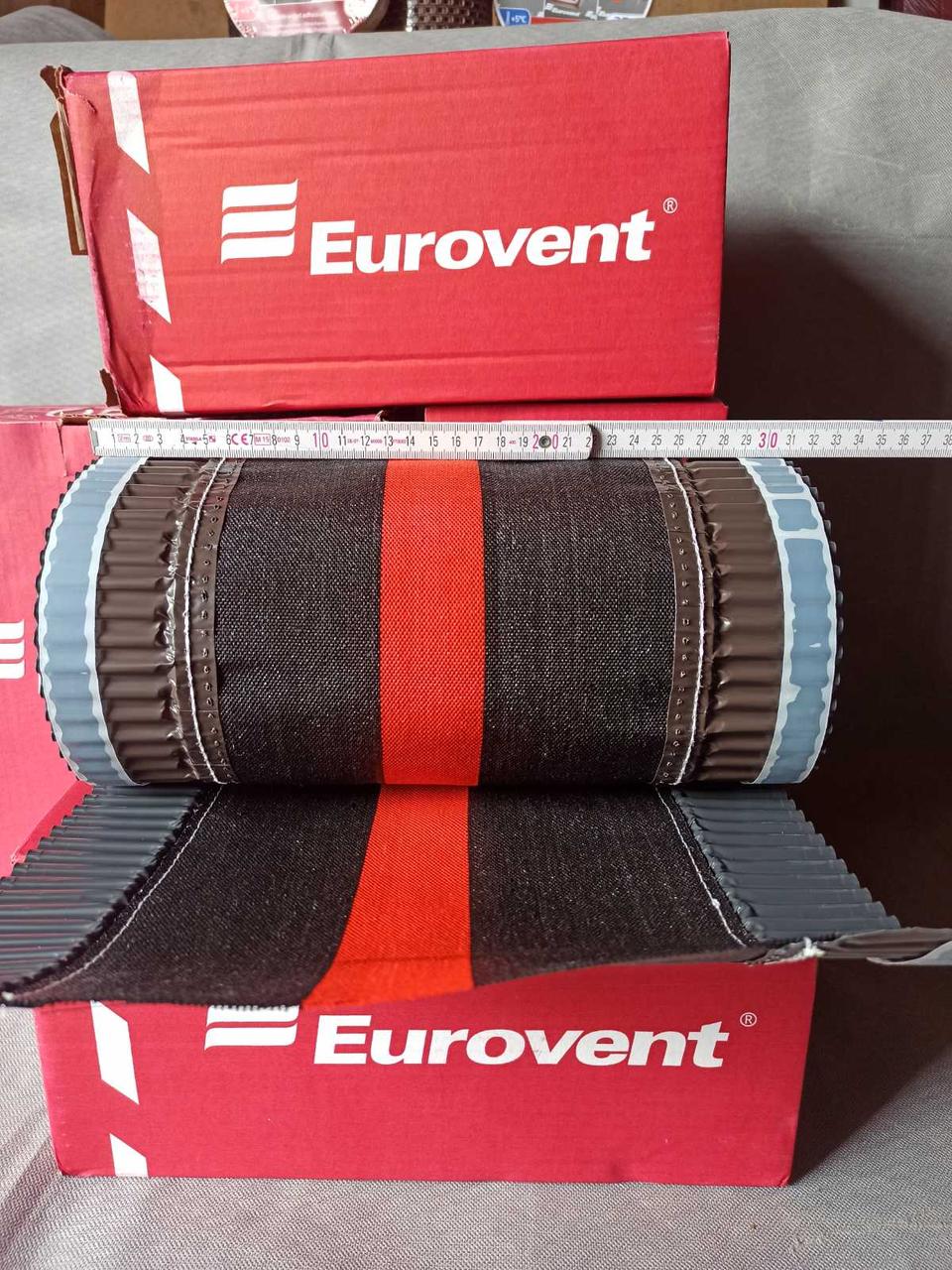 Коньковая лента EUROVENT ROLL STANDARD 310 мм 5м.п RAL 7021 серый 8019,9005,8004. - фото 3 - id-p36216085