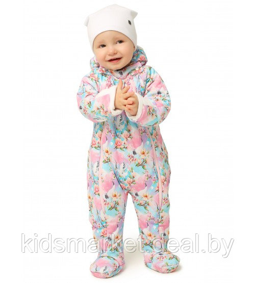 Комбинезон детский утепленный Путешественник молочный (размеры 62,68,74) - фото 7 - id-p118722562