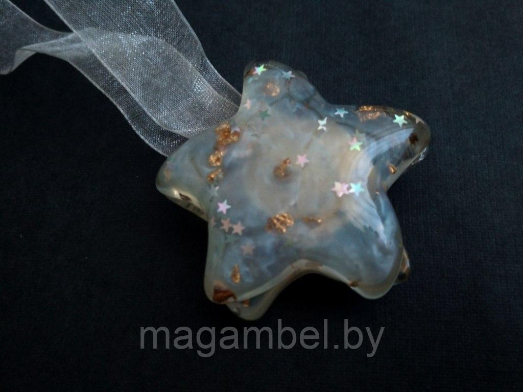 Магнитная клипса для штор  и гардин "Белая звездочка"