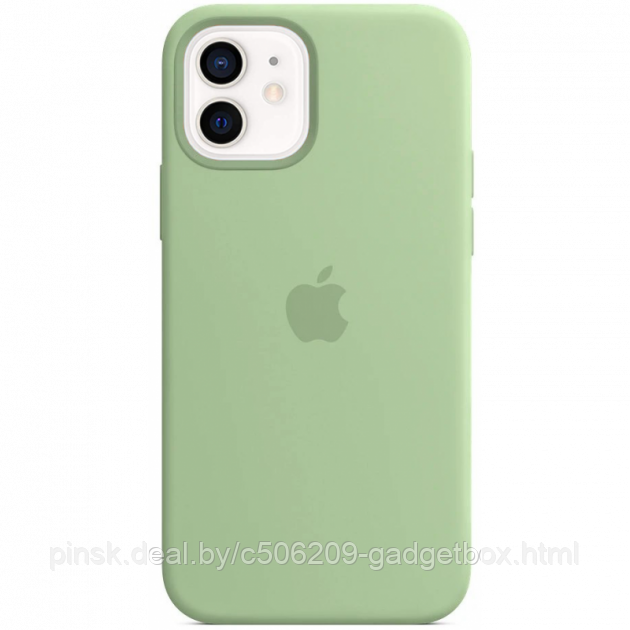 Чехол Silicone Case для Apple iPhone 12 / iPhone 12 Pro, #1 Mint (Зеленая мята) - фото 1 - id-p130058536
