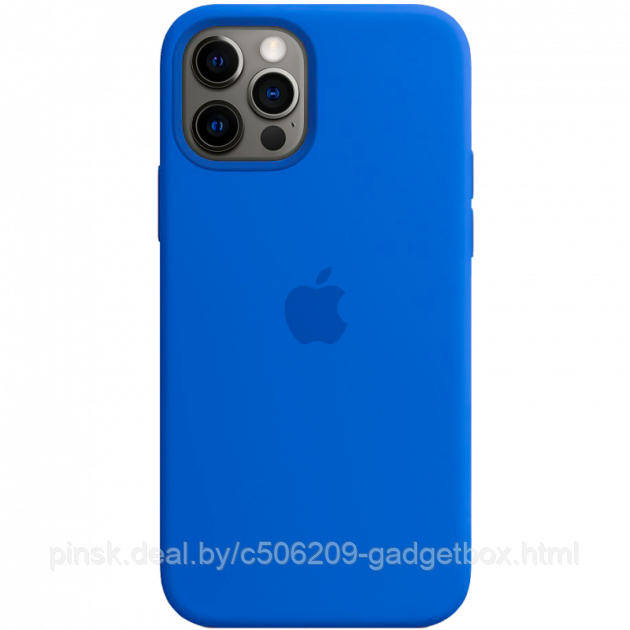 Чехол Silicone Case для Apple iPhone 12 / iPhone 12 Pro, #3 Royal blue (Ярко-синий) - фото 2 - id-p130058538
