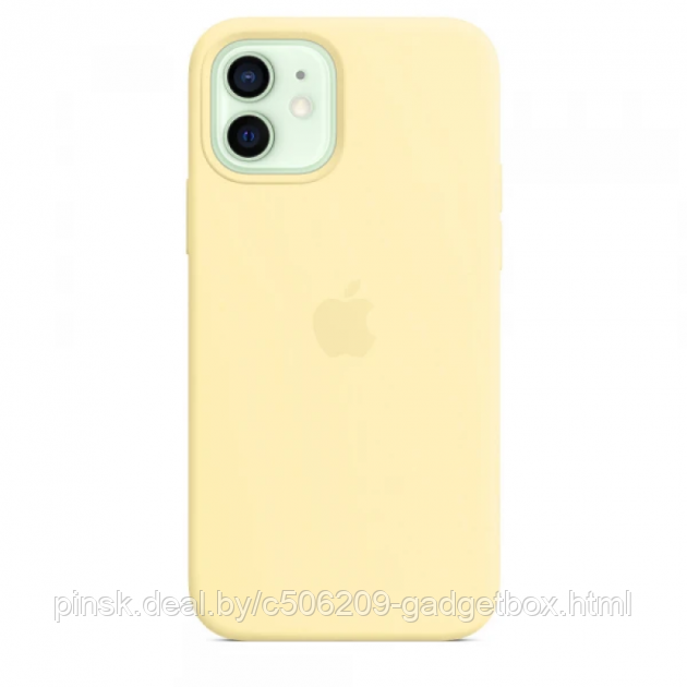 Чехол Silicone Case для Apple iPhone 12 / iPhone 12 Pro, #4 Yellow (Желтый) - фото 1 - id-p130058539