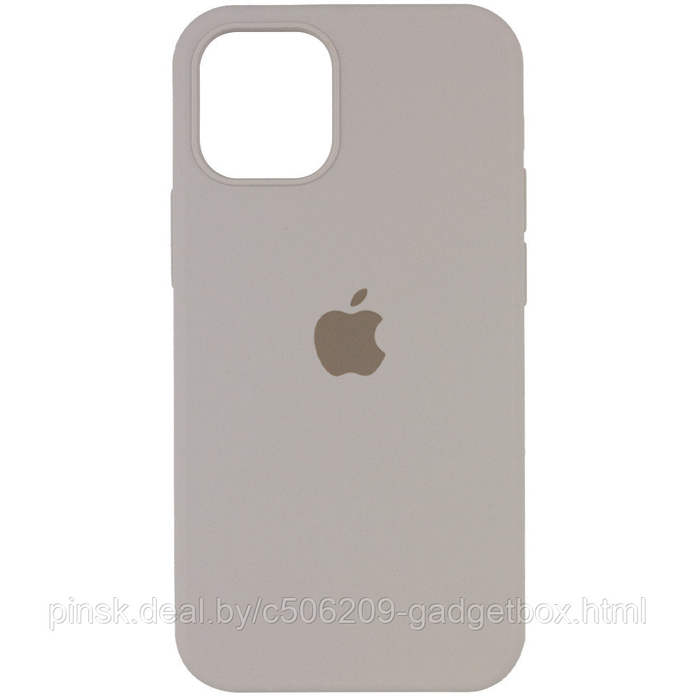Чехол Silicone Case для Apple iPhone 12 / iPhone 12 Pro, #11 Stone (Светло-серый) - фото 3 - id-p130058546