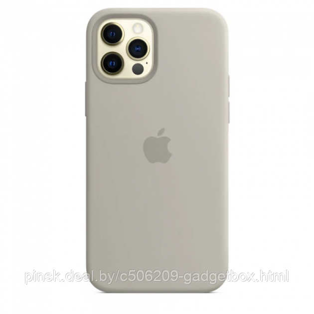Чехол Silicone Case для Apple iPhone 12 / iPhone 12 Pro, #11 Stone (Светло-серый) - фото 2 - id-p130058546