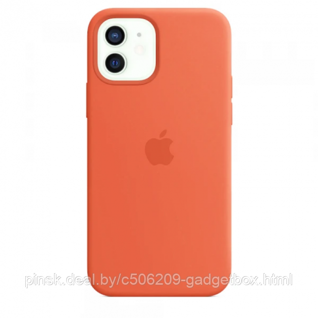 Чехол Silicone Case для Apple iPhone 12 / iPhone 12 Pro, #13 Orange (Оранжевый) - фото 1 - id-p130058548