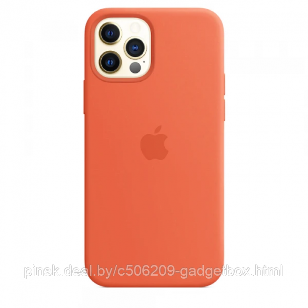 Чехол Silicone Case для Apple iPhone 12 / iPhone 12 Pro, #13 Orange (Оранжевый) - фото 2 - id-p130058548