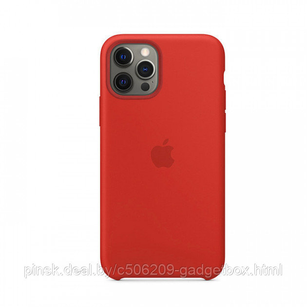 Чехол Silicone Case для Apple iPhone 12 / iPhone 12 Pro, #14 Red (Красный) - фото 1 - id-p130058549