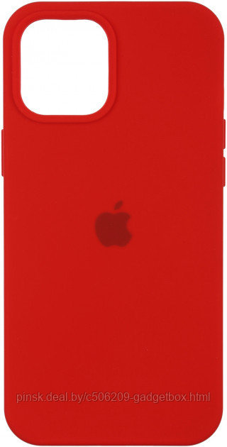 Чехол Silicone Case для Apple iPhone 12 / iPhone 12 Pro, #14 Red (Красный) - фото 4 - id-p130058549