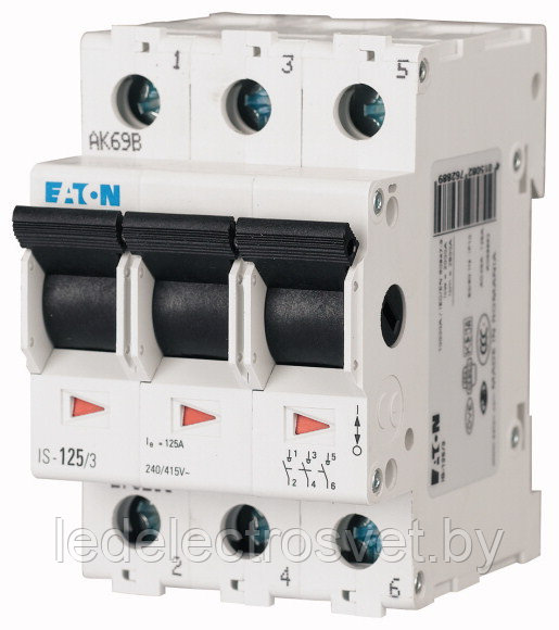 Выключатель нагрузки IS-100/3, 3P, 100A, 10kA, 3M - фото 1 - id-p146785970