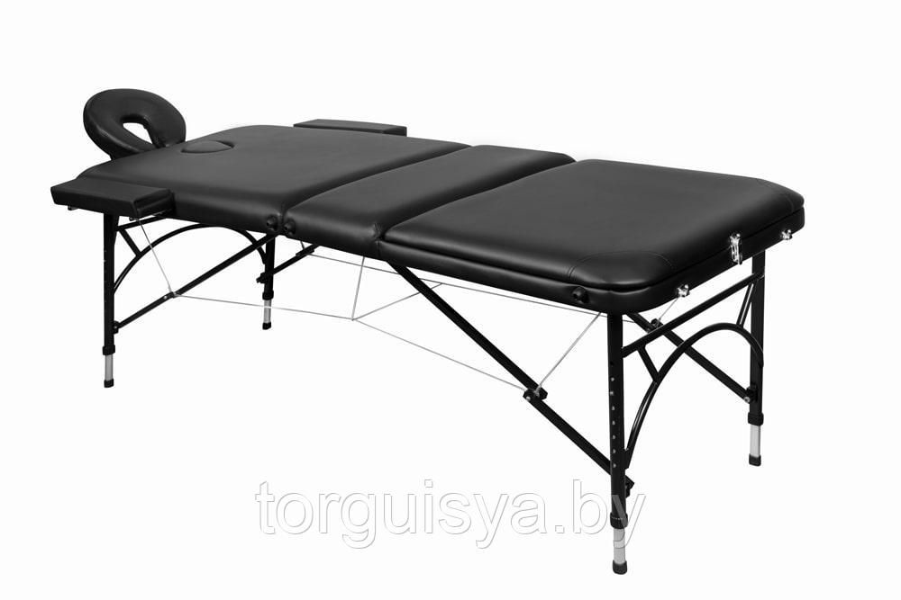 Массажный стол складной 3-секционный алюминиевый RS BodyFit 70 см (черный) - фото 1 - id-p135844161