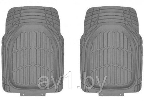 Передние резиновые коврики в салон универсальные UNI Combis Protect / Серый цвет , пара (2 шт.)