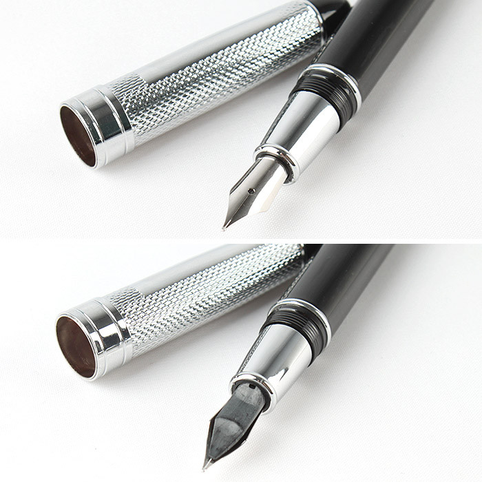 Ручка перьевая подарочная в футляре "Darvish" корпус металлический черный с серебром - фото 6 - id-p146939094
