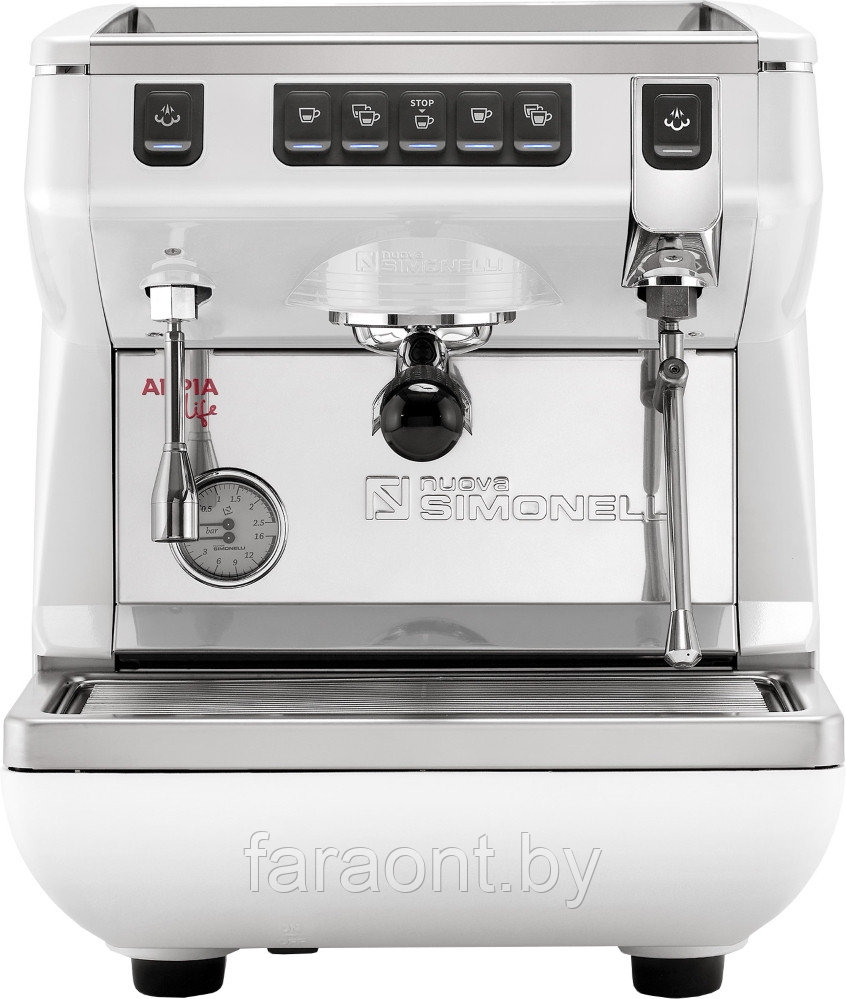 Кофемашина рожковая Nuova Simonelli APPIA LIFE 1GR V 220V, автомат высокая группа (белая)