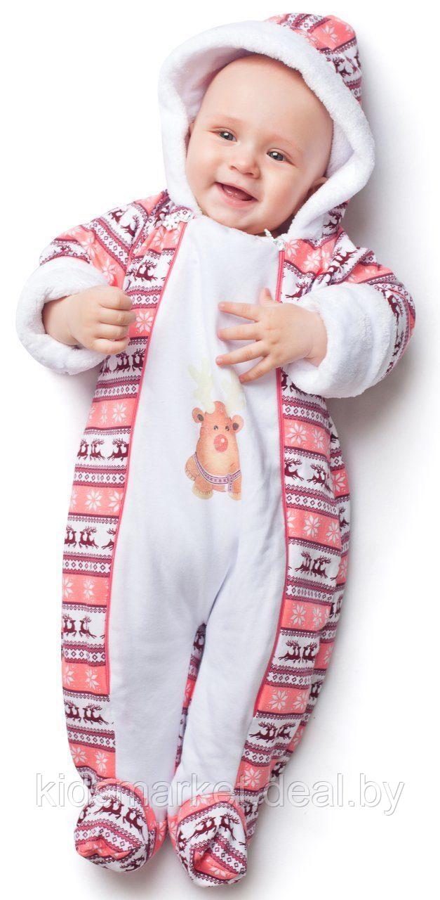 Комбинезон детский Скандинавия бежевый (размеры 62,68,74) - фото 4 - id-p146943157