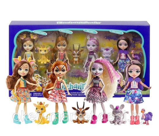 Игровой набор Mattel 4 куклы Enchantimals Друзья в солнечной саванне - фото 3 - id-p146946235