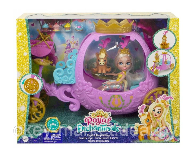 Игровой набор Enchantimals Royals Королевская карета Peola Pony и ее питомец Petite - фото 10 - id-p146946584