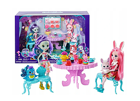 Игровой набор Enchantimals Чаепитие Петтер Павлины и Бри Кролики GLD41