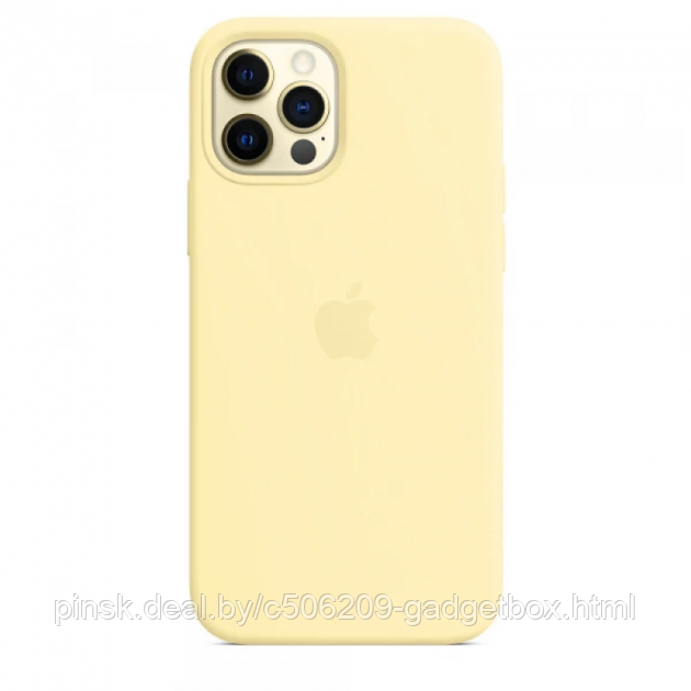 Чехол Silicone Case для Apple iPhone 12 Pro Max, #4 Yellow (Желтый) - фото 1 - id-p130058609