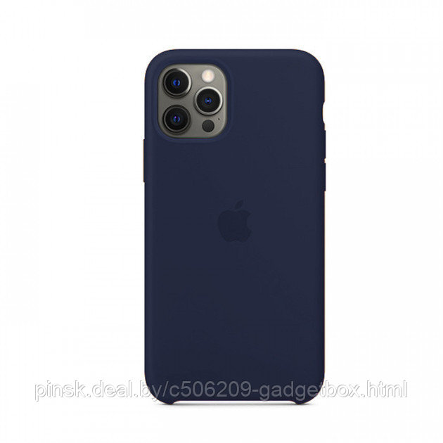 Чехол Silicone Case для Apple iPhone 12 Pro Max, #8 Dark blue (Темно-синий) - фото 1 - id-p130058613
