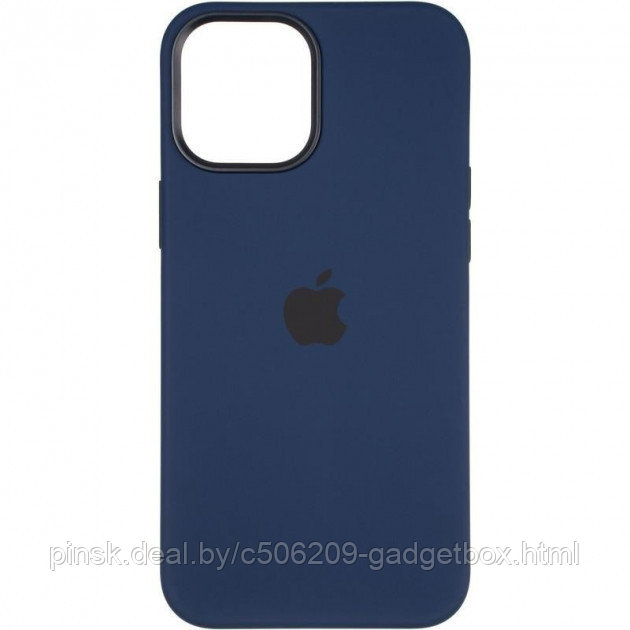 Чехол Silicone Case для Apple iPhone 12 Pro Max, #8 Dark blue (Темно-синий) - фото 2 - id-p130058613