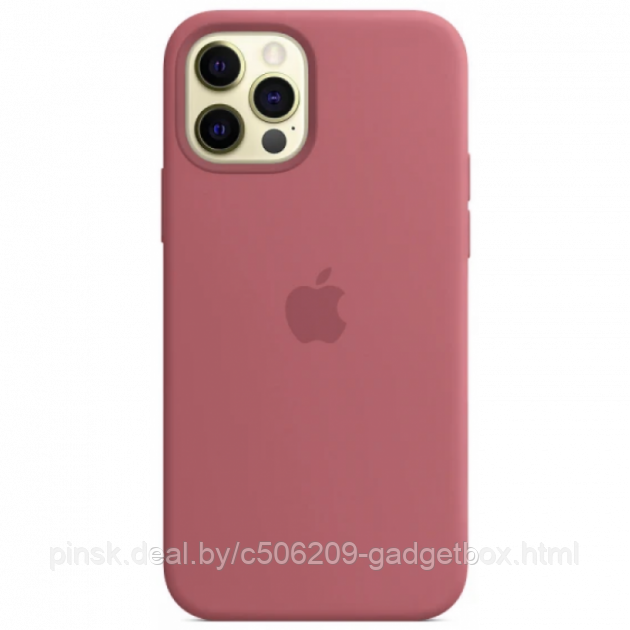 Чехол Silicone Case для Apple iPhone 12 Pro Max, #25 Camellia (Красная роза) - фото 1 - id-p130058630