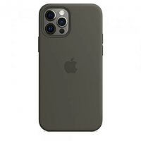Чехол Silicone Case для Apple iPhone 12 Pro Max, #34 Dark olive (Темно-оливковый)