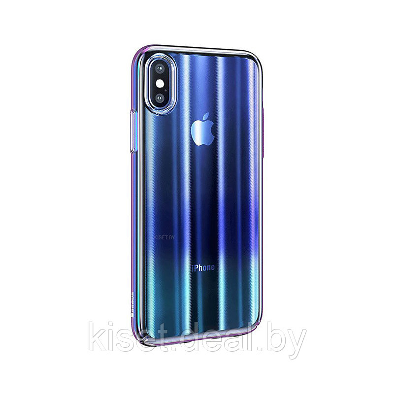 Чехол Baseus Aurora WIAPIPH65-JG03 для iPhone XS Max синий - фото 1 - id-p146952812